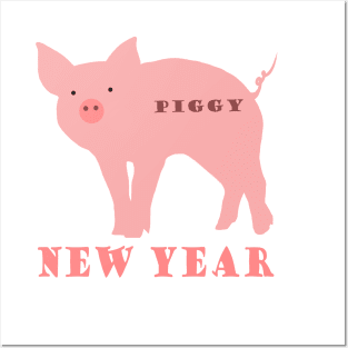 Piggy New Year Posters and Art